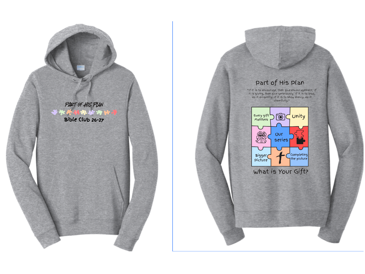 RV Bible- Port&Co Hoodie PC850H
