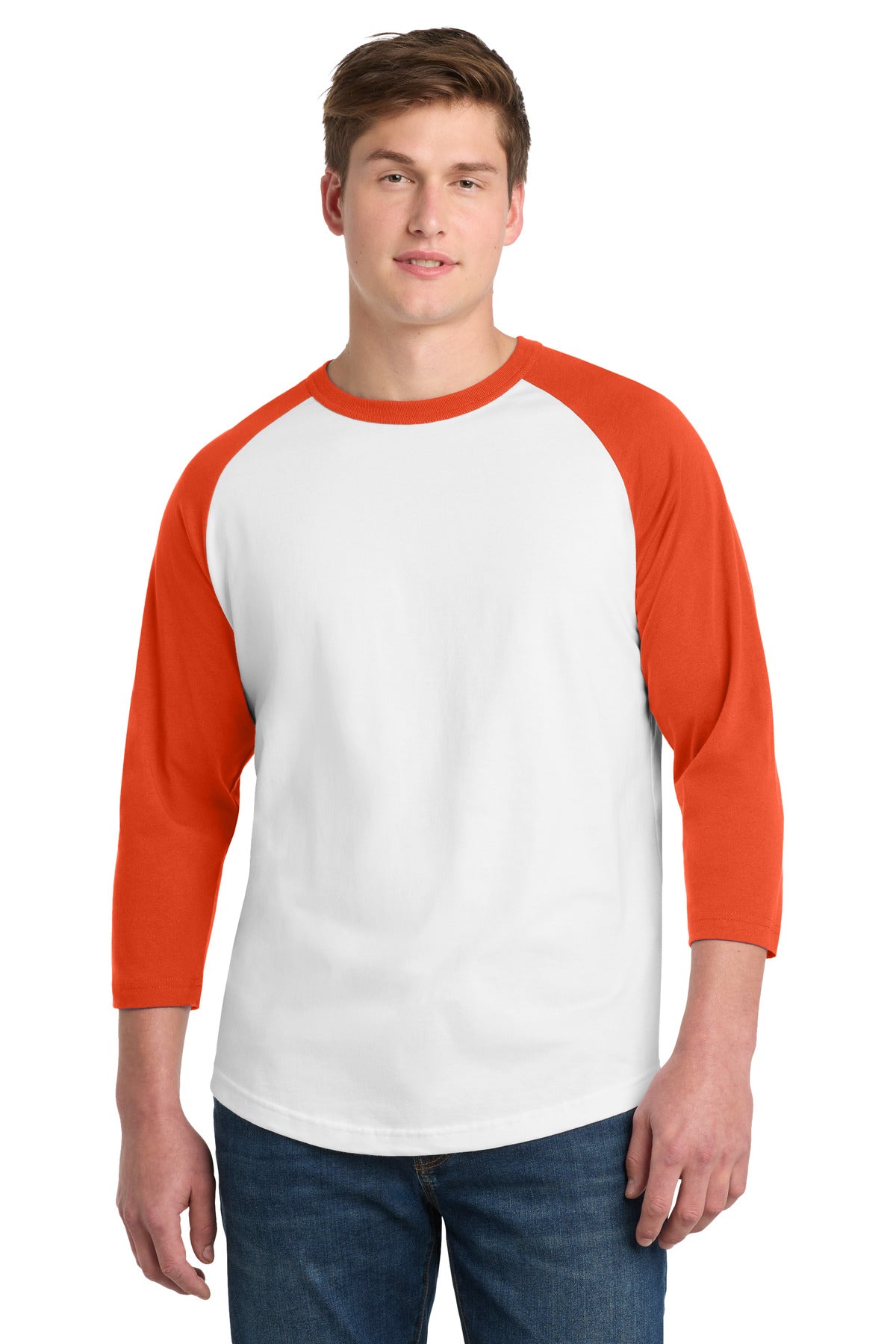White/ Deep Orange
