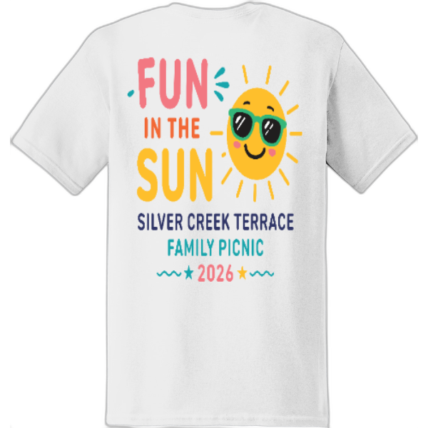 ELK HAVEN- SILVER CREEK TERRACE PICNIC SHIRTS- Tultex 202 unisex jersey t shirt